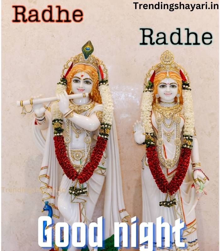 good night radha krishna images